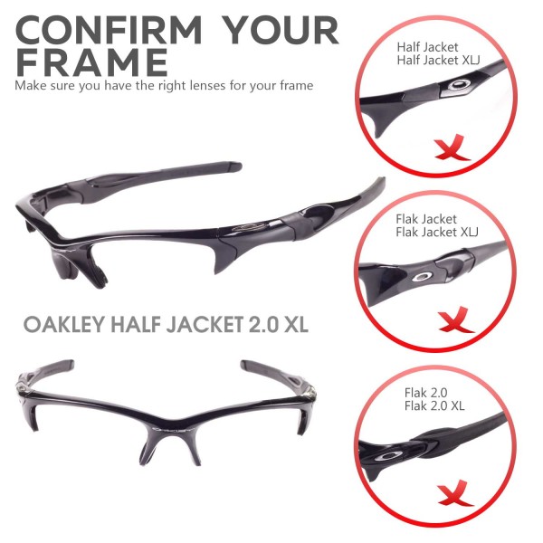 Walleva Clear Replacement Lenses for Oakley Half Jacket  XL Sunglasses