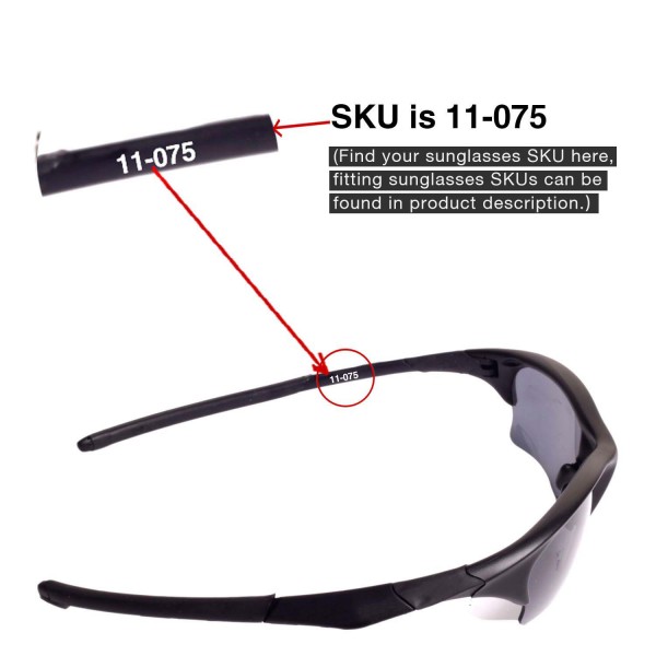 Walleva Replacement Vented And Rubber Kit(Earsocks+Noseps) For Oakley Half Sunglasses (Titanium Polarized Lenses + Gray kit)