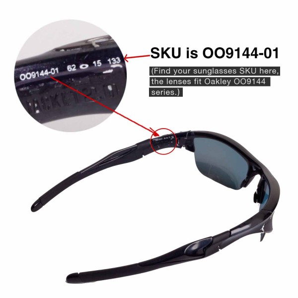 Walleva Purple Polarized Replacemen​t Lenses And Rubber Kit For Oakley Half  Jacket  Sunglasses