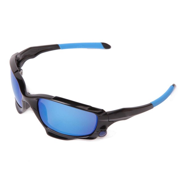 Walleva Ice Blue Polarized Replacement + Blue Earsocks + Navy Blue Bolt For Oakley Jawbone Sunglasses