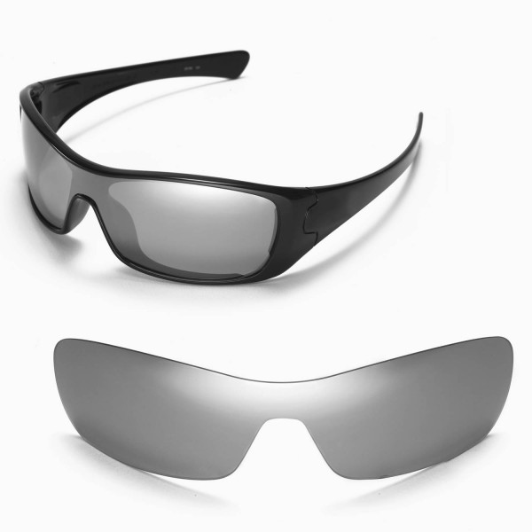 Walleva Replacement Lenses for Oakley Antix Sunglasses - Multiple Options (Titanium Mirror Coated Polarized)