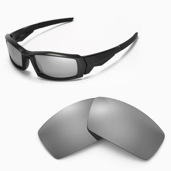 Walleva Replacement Lenses for Oakley Canteen Sunglasses(2013&before) -  Multiple Options Available (Titanium Mirror Coated - Polarized)