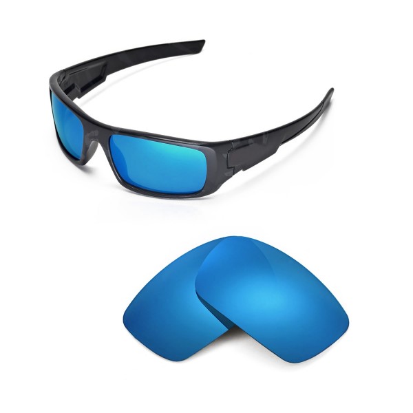 Walleva Ice Blue Polarized Replacement Lenses for Oakley Crankshaft OO9239 Series Sunglasses