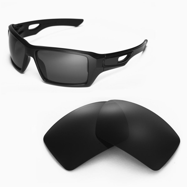 Walleva Replacement Lenses for Oakley Eyepatch - Multiple Options Available (Black Polarized)