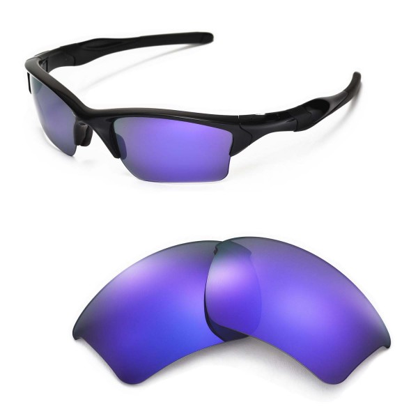 Walleva Purple Polarized Replacement Lenses for Oakley Half Jacket  XL  Sunglasses