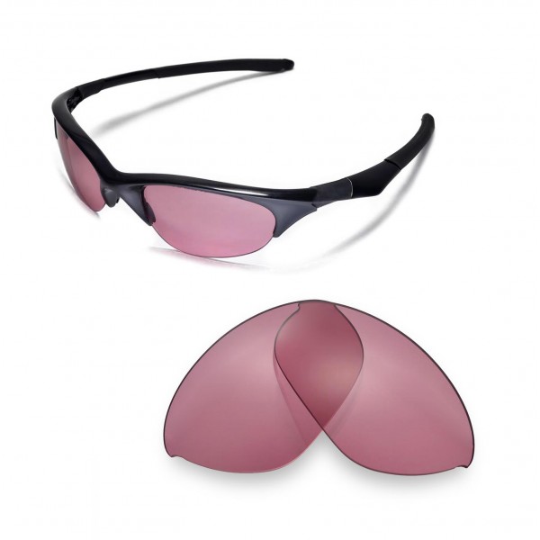 Walleva Pink Replacement Lenses for Oakley Flak Jacket Sunglasses