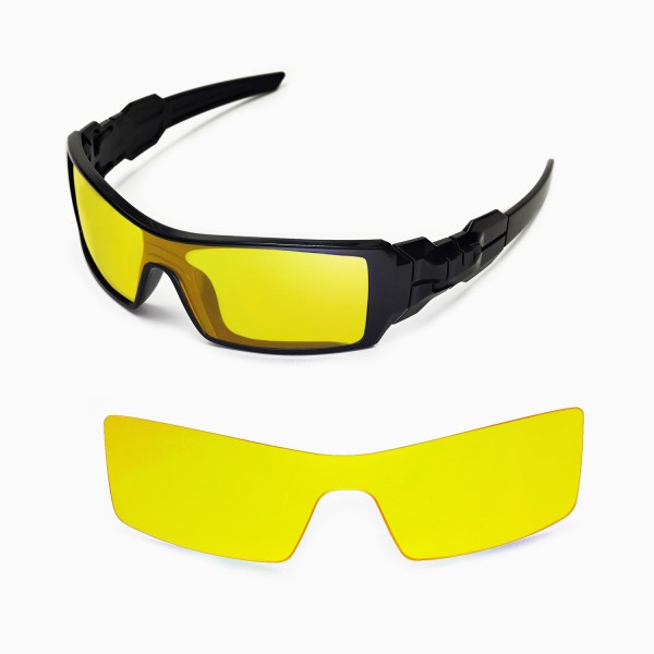 Walleva Yellow Replacement Lenses For Oakley Oil Rig Sunglasses