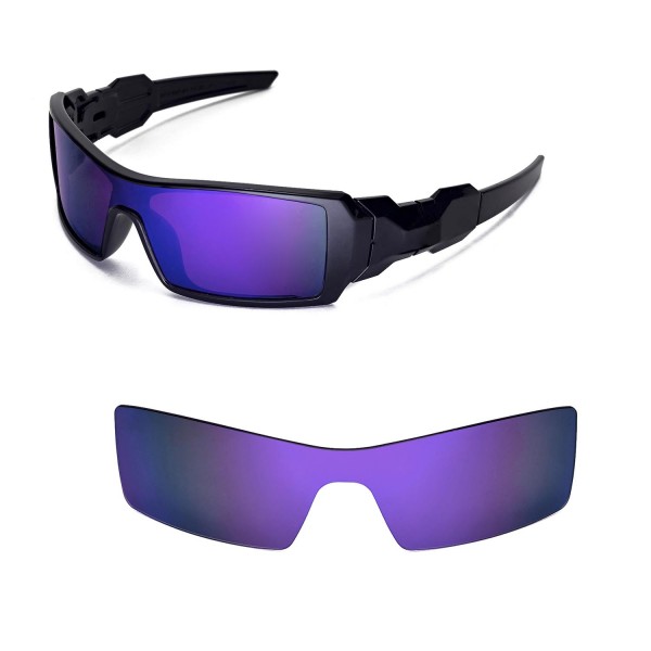 Walleva Purple Polarized Replacement Lenses For Oakley Oil Rig Sunglasses