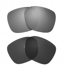 Walleva Titanium + Black Polarized Replacement Lenses For Oakley Proxy (OO9312 Series) Sunglassess