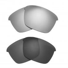 Walleva Titanium + Black Polarized Replacement Lenses For Oakley Thinlink (OO9316 Series) Sunglassess