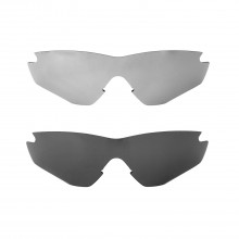 Walleva Titanium + Black Polarized Replacement Lenses For Oakley M2 XL (OO9343 Series) Sunglassess