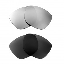 New Walleva Titanium + Black Polarized Replacement Lenses For Smith Optics Lowdown XL Sunglasses