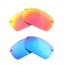 Walleva Fire Red + Ice Blue Polarized Replacement Lenses For Maui Jim Lighthouse MJ423 Sunglasses