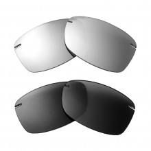 New Walleva Titanium + Black Polarized Replacement Lenses For Maui Jim Akau Sunglasses