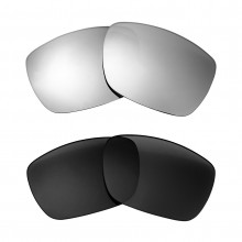 New Walleva Titanium + Black Polarized Replacement Lenses For Prada Conceptual SPR510 Sunglasses