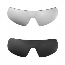 Walleva Titanium + Black Polarized Replacement Lenses For Oakley Sutro (OO9406 Series) Sunglassess