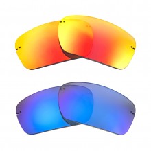 Walleva Fire Red + Ice Blue Polarized Replacement Lenses For Costa Del Mar Gulf Shore Sunglasses