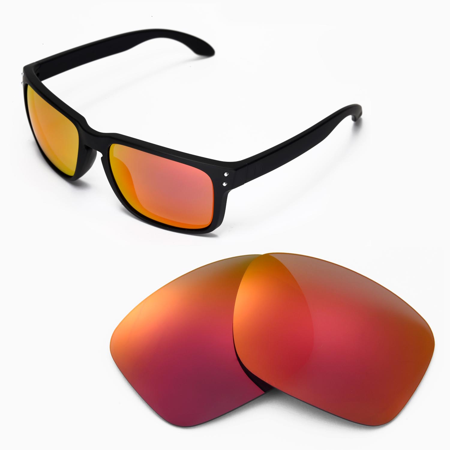 New Walleva Fire Red Replacement Lenses 